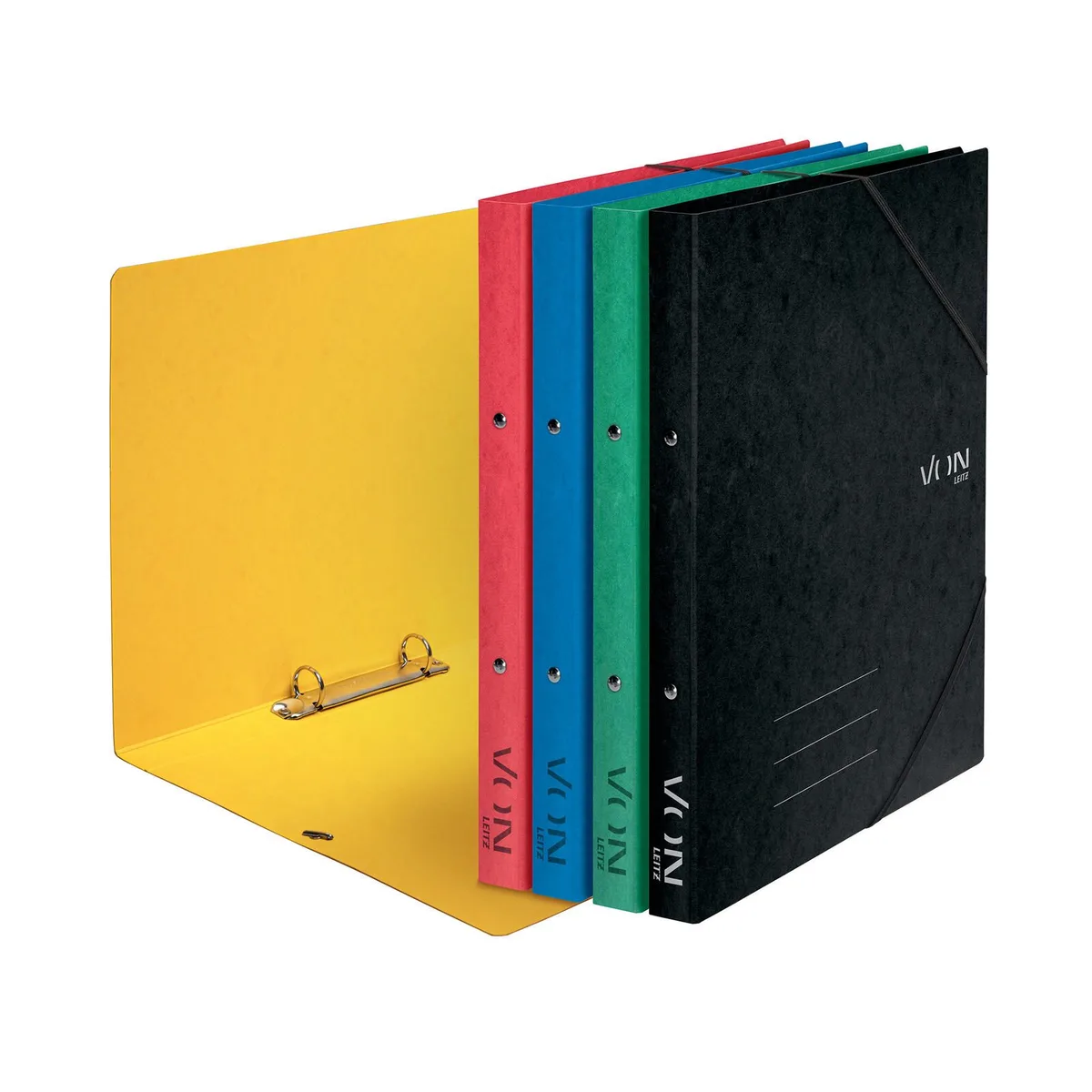 Ringbuch 2,50 cm, gelb, rot, blau, grün, schwarz från Leitz – produktbild