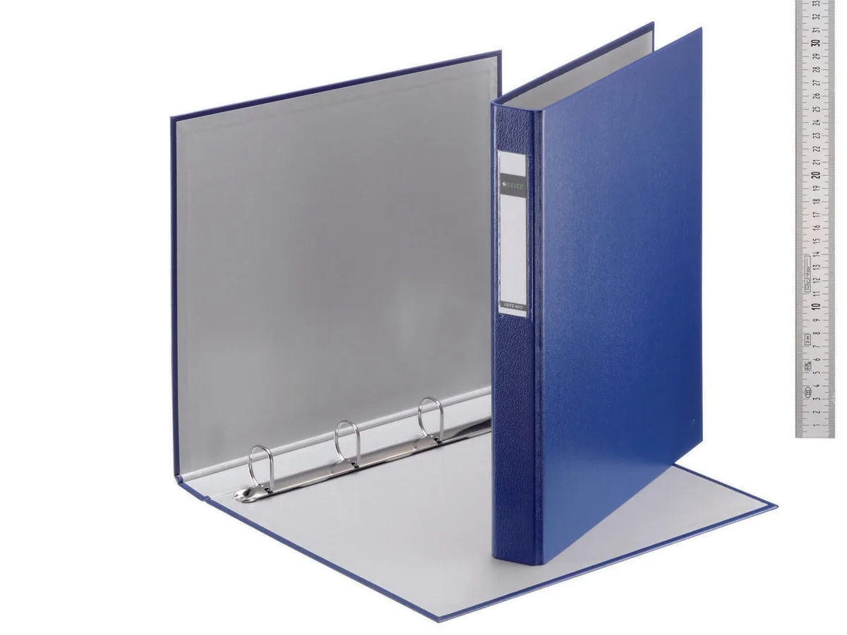 Ringbuch 4-Ringe DIN A4 4 cm blau från Leitz – produktbild
