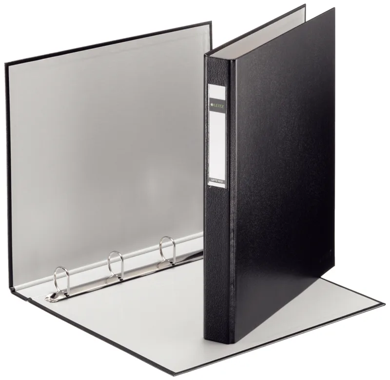 Ringbuch Standard, DIN A4 Überbreite, schwarz,4 D-Ring de Leitz – photo produit