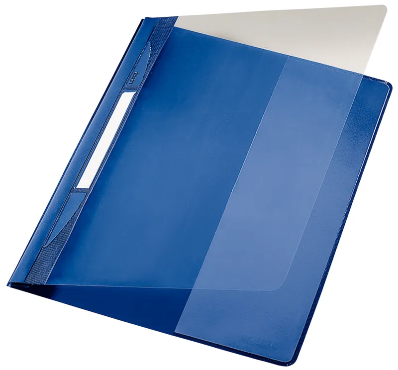 Schnellhefter Exquisit, DIN A4 Überbreite, PVC, blau från Leitz – produktbild
