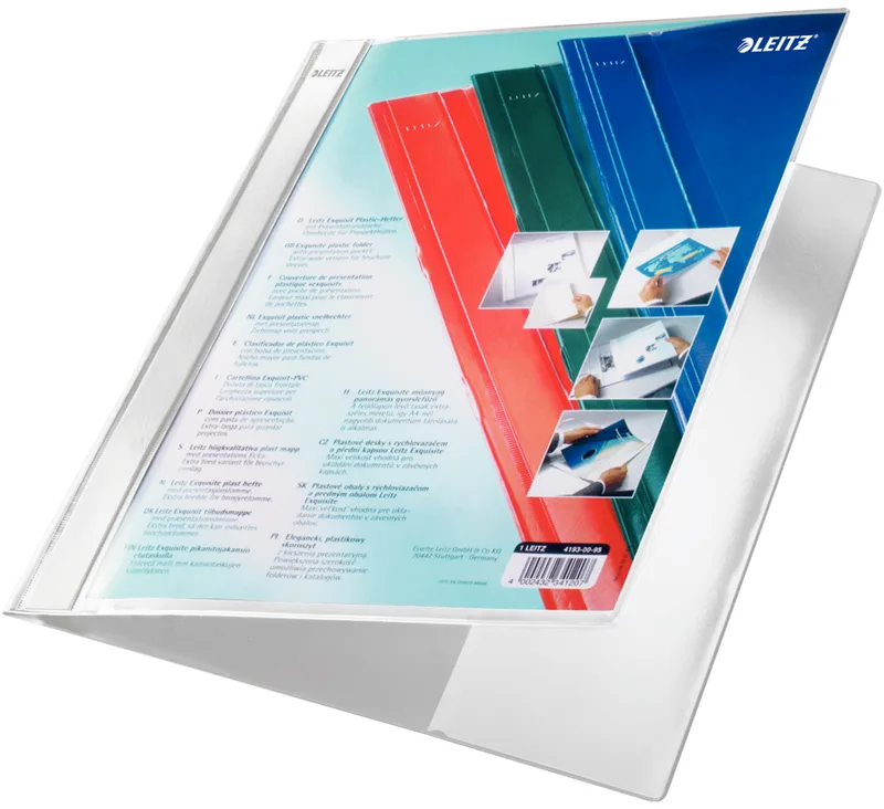Schnellhefter Exquisit mit Präsentationstasche, weiß by Leitz – product photo