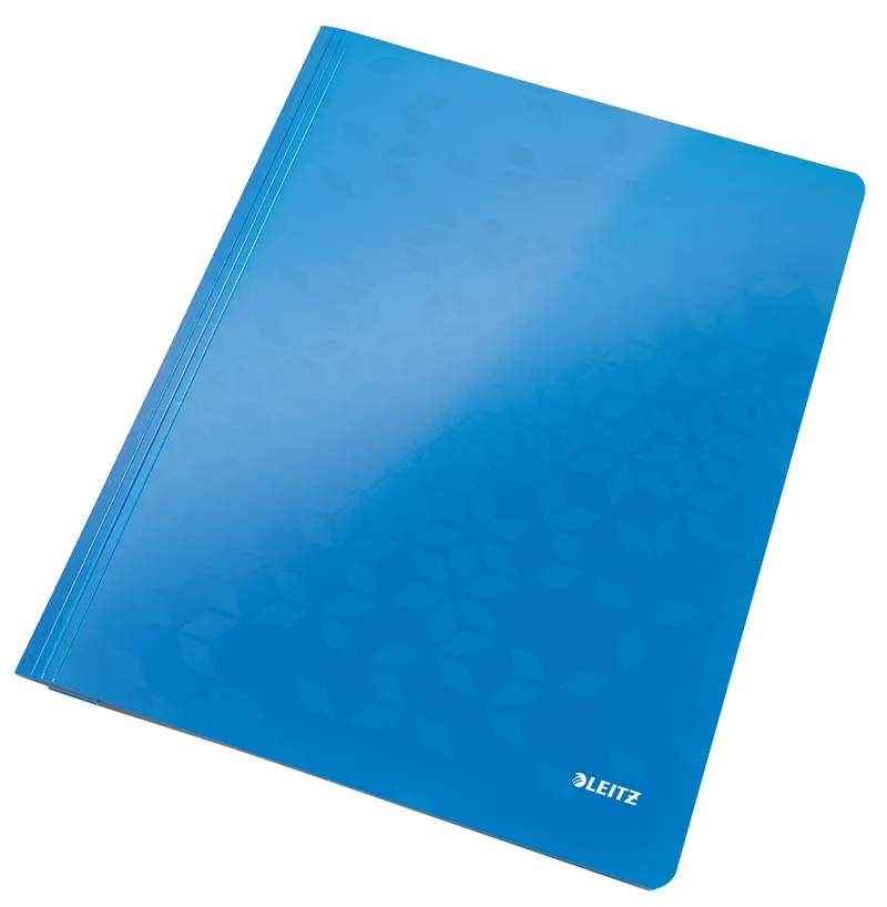 Schnellhefter WOW, DIN A4, Karton, blau metallic by Leitz – product photo