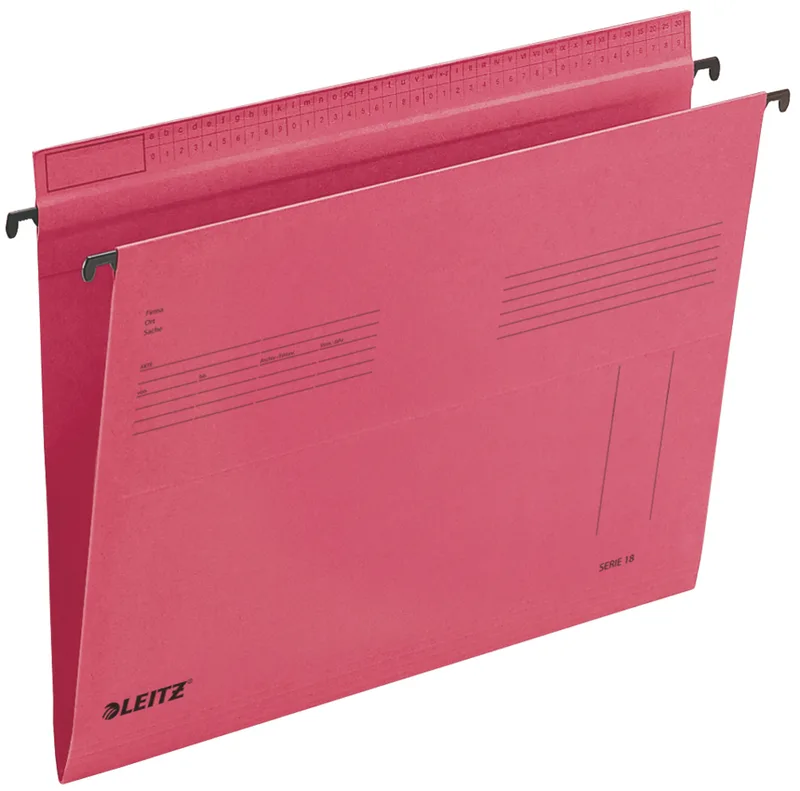 SERIE 18 Hängemappe, A4, seitlich offen, rot by Leitz – product photo