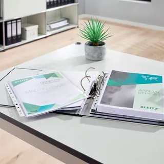 Showtas Leitz Premium copy safe 0.17mm PVC Expansievouw glashelder 10 stuks by Leitz – product photo 2 of 6