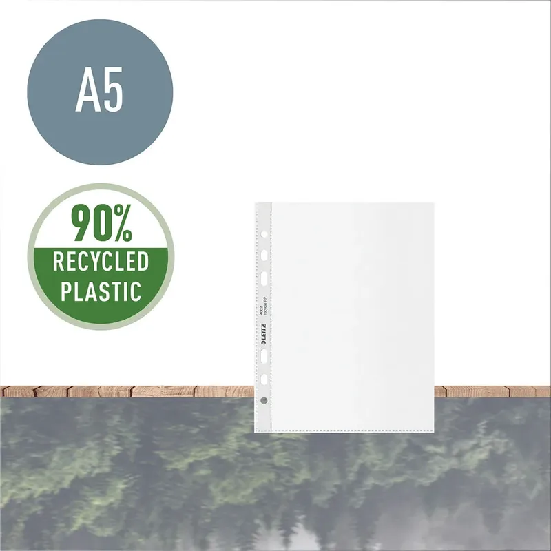Showtas Leitz Recycle 100µ 6-gaats PP A5 transparant 25 stuks de Leitz – photo produit 2 sur 6