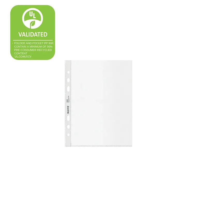 Showtas Leitz Recycle 100µ 6-gaats PP A5 transparant 25 stuks de Leitz – photo produit 3 sur 6