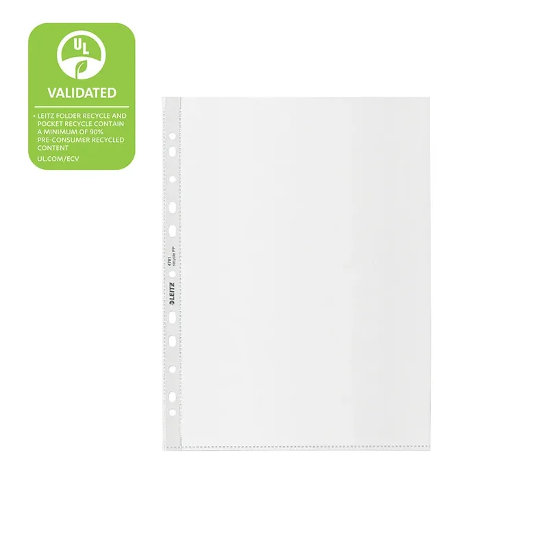 Showtas Leitz Recycle A4 11-gaats PP 0.10mm transparant 25 stuks von Leitz – Produktfoto 3 von 6