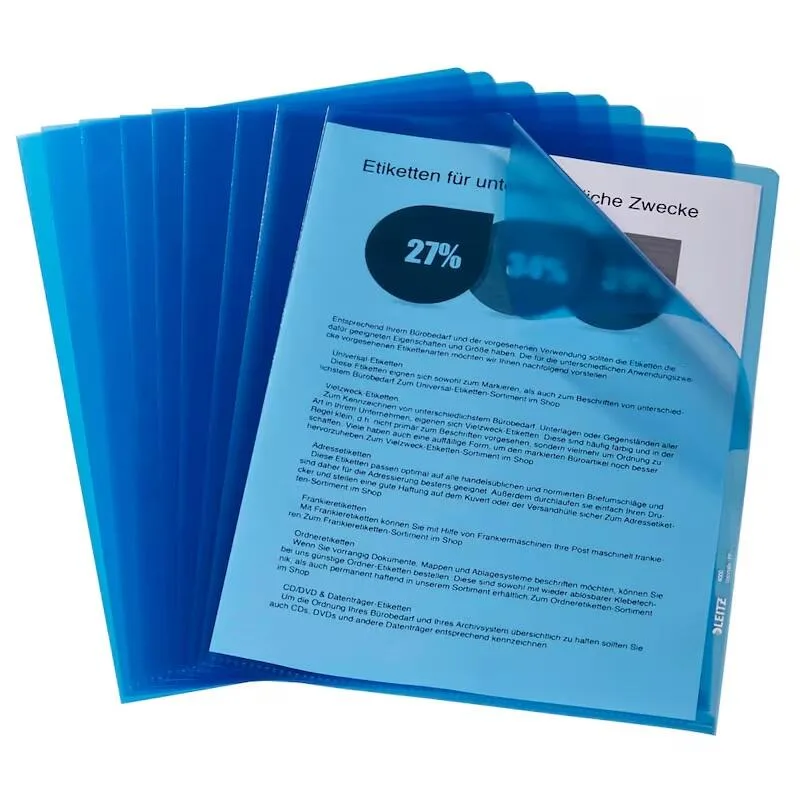 Sichthüllen DIN A4 blau fra Leitz – produktbillede