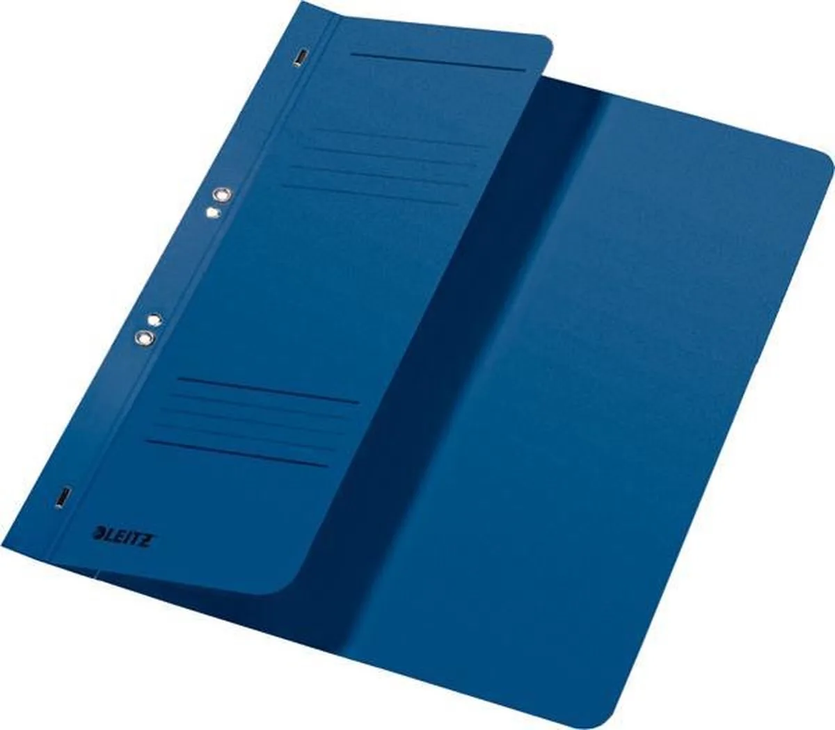 Snelhechtmap Leitz 3740 A4 1/2 voorblad + 2 gaats 250gr karton de Leitz en Bleu – photo produit