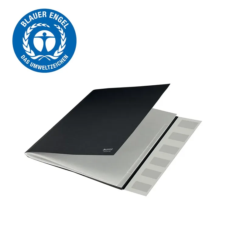 Sorteermap Leitz Recycle 6 tabs karton zwart by Leitz – product photo 3 of 6
