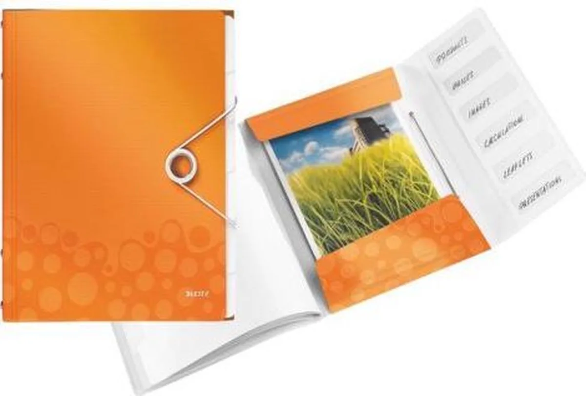 Sorteermap Leitz Wow Pp 6 Delig von Leitz in Orange – Produktfoto