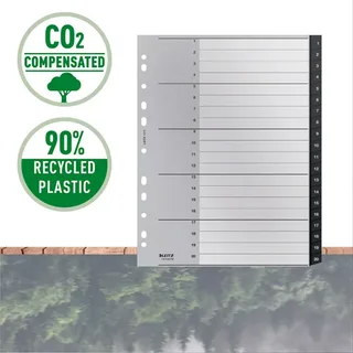 Tabblad Leitz Recycle A4 11-gaats 1-12 extra breed PP by Leitz – product photo 4 of 6