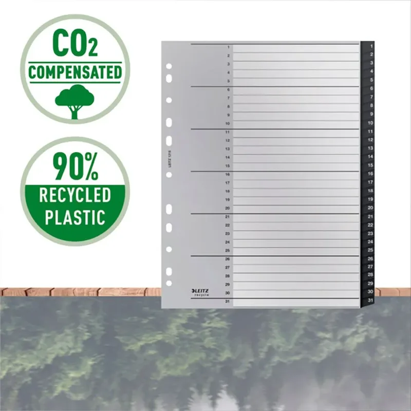 Tabblad Leitz Recycle A4 11-gaats 1-20 extra breed PP fra Leitz – produktbillede 4 af 6