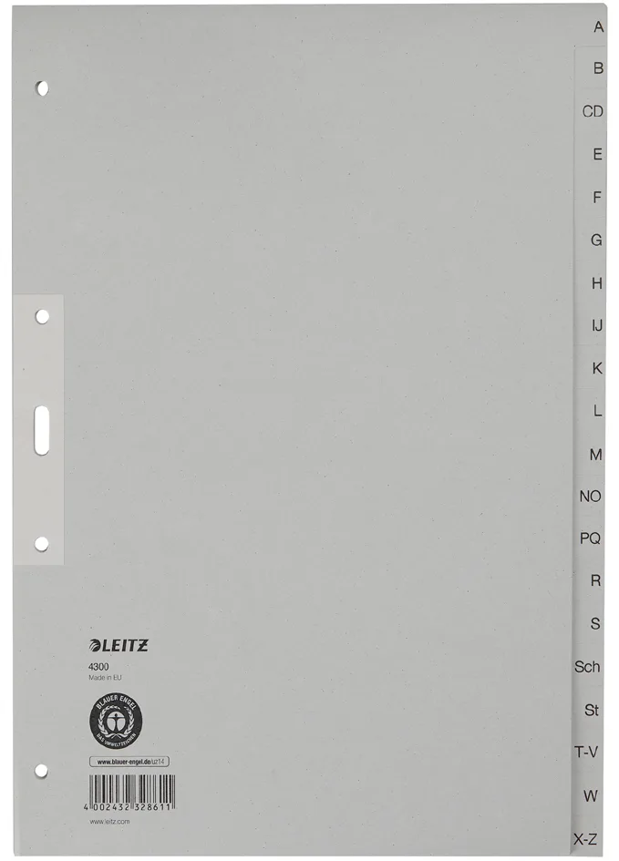 Tauenpapier-Register, A-Z, A4 Überbreite, 20-teilig von Leitz – Produktfoto