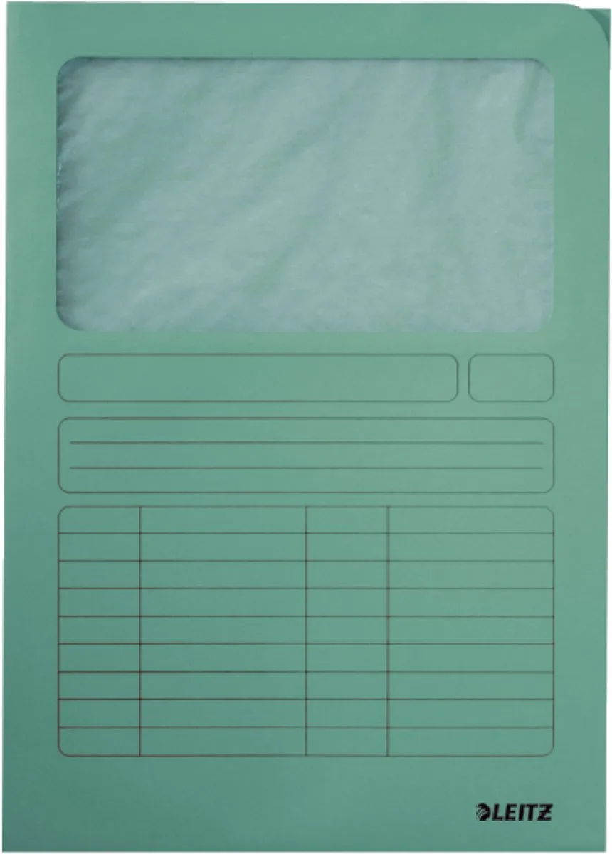 Venstermap Karton A4 - 100 Stuks de Leitz en Vert clair – photo produit