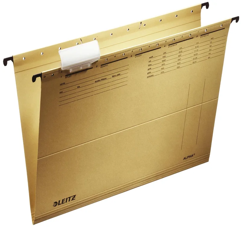 verticale hangmappen, ft A4, gems, pak van 25 stuks by Leitz – product photo