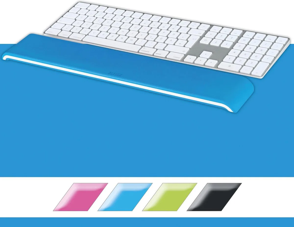 WOW Ergo Ergonomische Verstelbare Polssteun voor Toetsenbord de Leitz en Bleu – photo produit