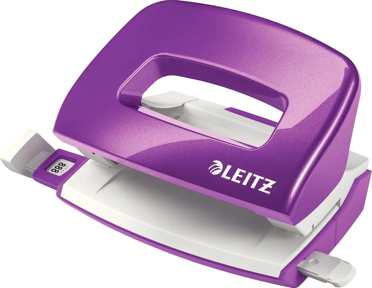 WOW Mini Perforator - Perforeert Tot 10 Vel - Voor Mappen En Ringbanden - Ideaal Voor Thuiskantoor/Thuiswerkplek by Leitz in Purple – product photo