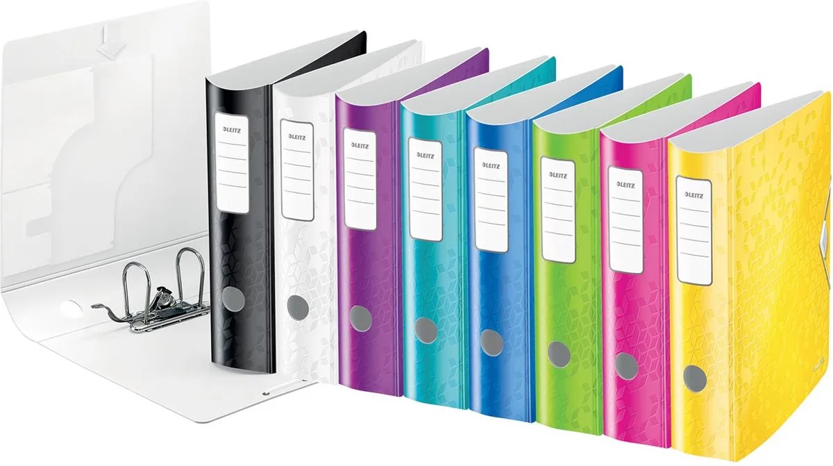 WOW ordner Active, geassorteerde kleuren, rug van 8,2 cm 10 stuks de Leitz en A4 – photo produit