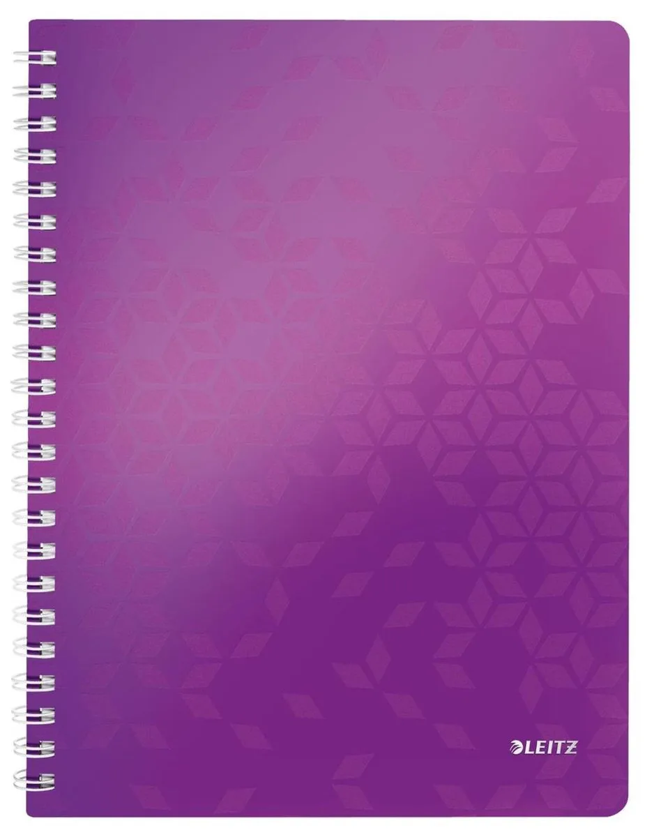 WOW schrift formaat 21 x 297 cm( A4) geruit 5 mm de Leitz en Violet – photo produit