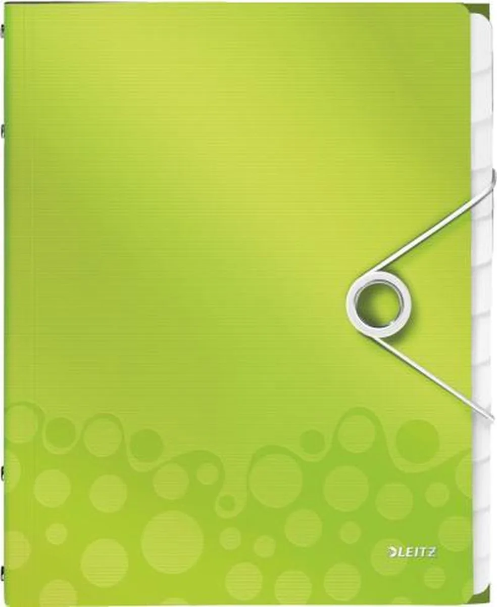 WOW Sorteermap Kunststof - A4 - 12-tabs van Leitz in Groen – productfoto