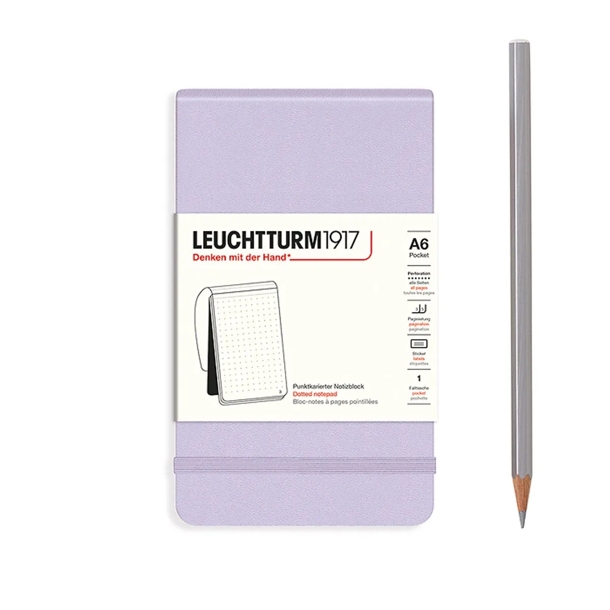 A6 Pocket Notitieblok dotted fra Leuchtturm1917 i Lilac – produktbillede