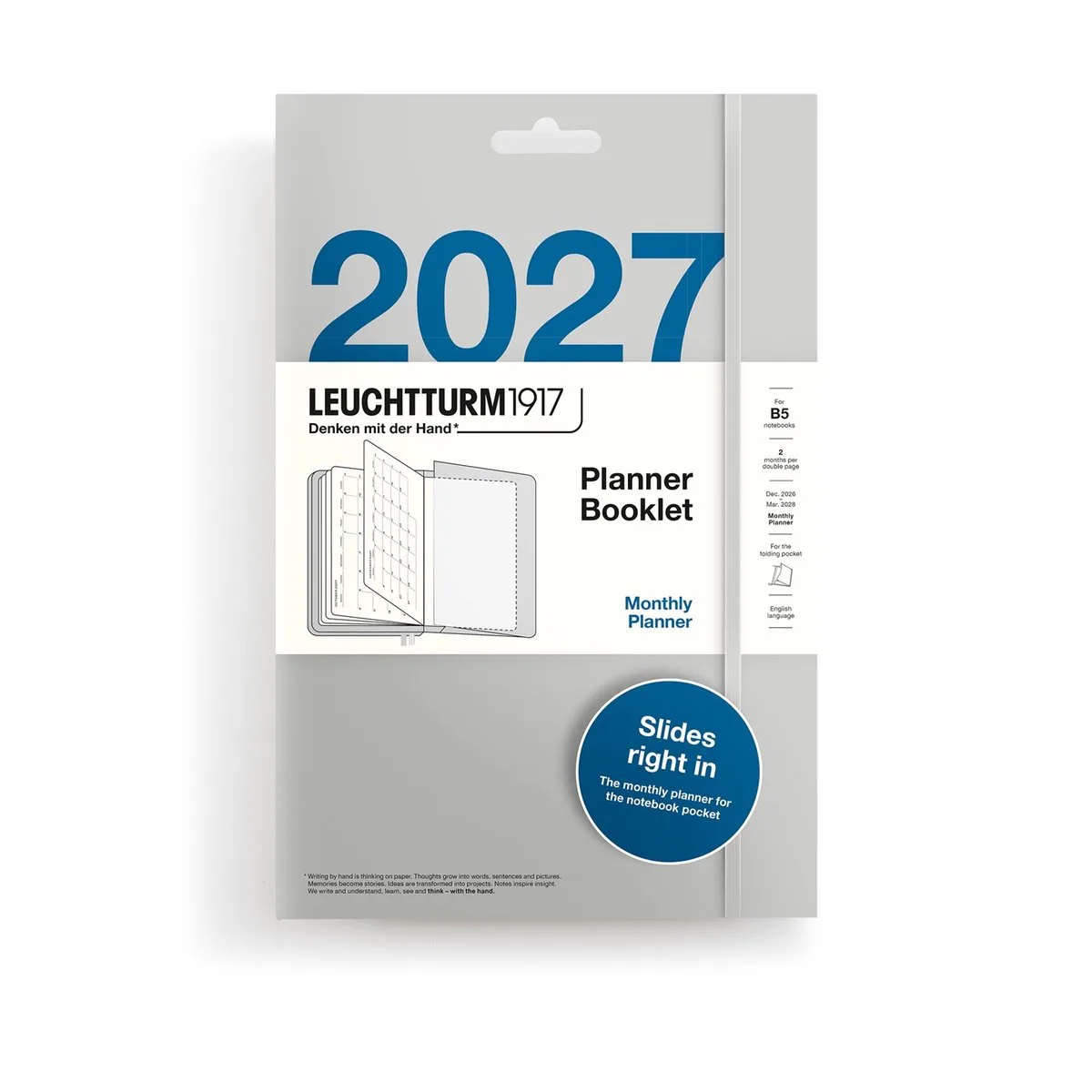 B5 Planner Booklet 2027, Monthly Planner från Leuchtturm1917 i Vit – produktbild