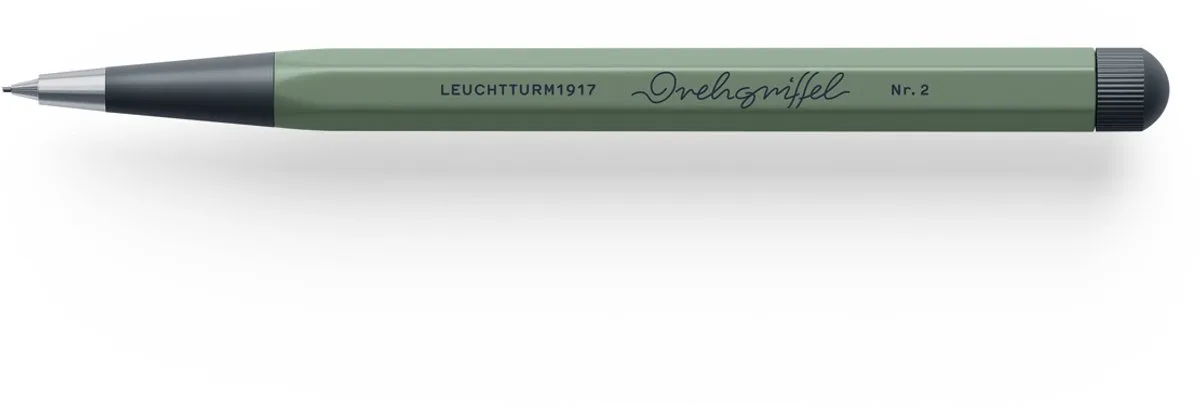 Drehgriffel no.2 Potlood de Leuchtturm1917 en Olive – photo produit