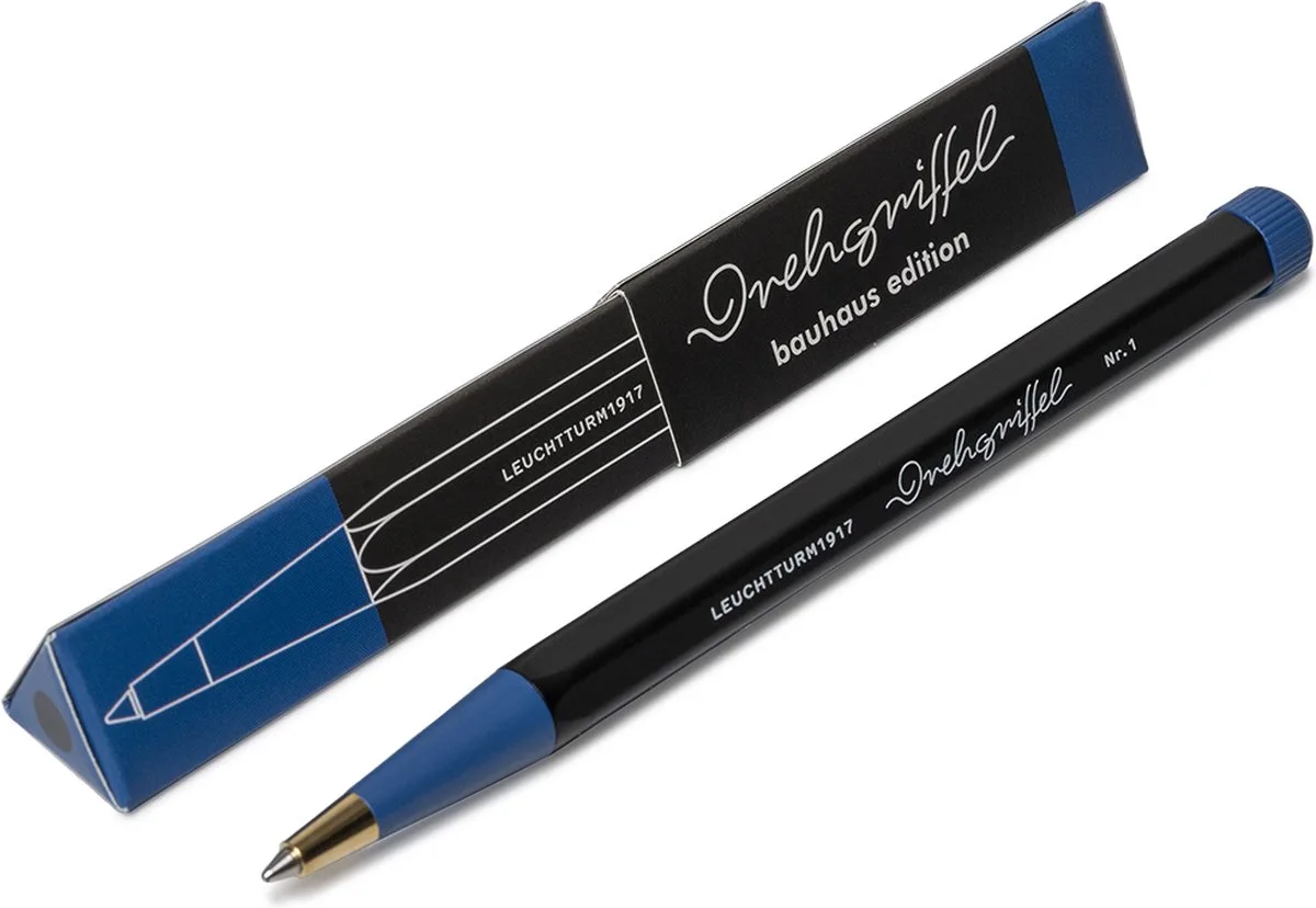 Drehgriffel Nr. 1 Balpen Bauhaus Edition (Black / Royal Blue) von Leuchtturm1917 in Schwarz – Produktfoto