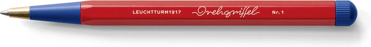 Drehgriffel Nr. 1 Balpen Bauhaus Edition (Red/Royal Blue) by Leuchtturm1917 in Red – product photo