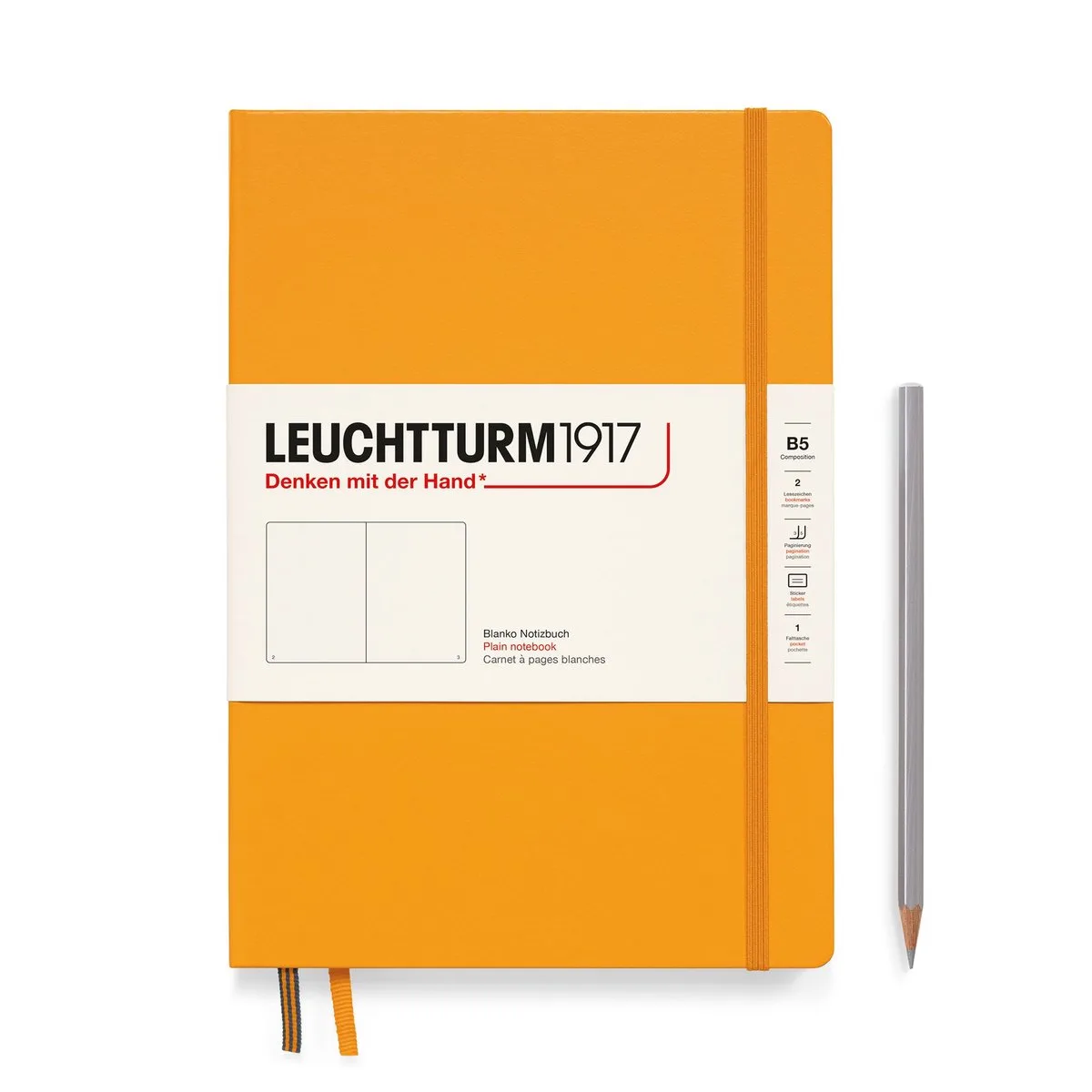 Hardcover- B5- 18 x 25.5 cm- Notitieboek - blanco de Leuchtturm1917 en Rising sun – photo produit