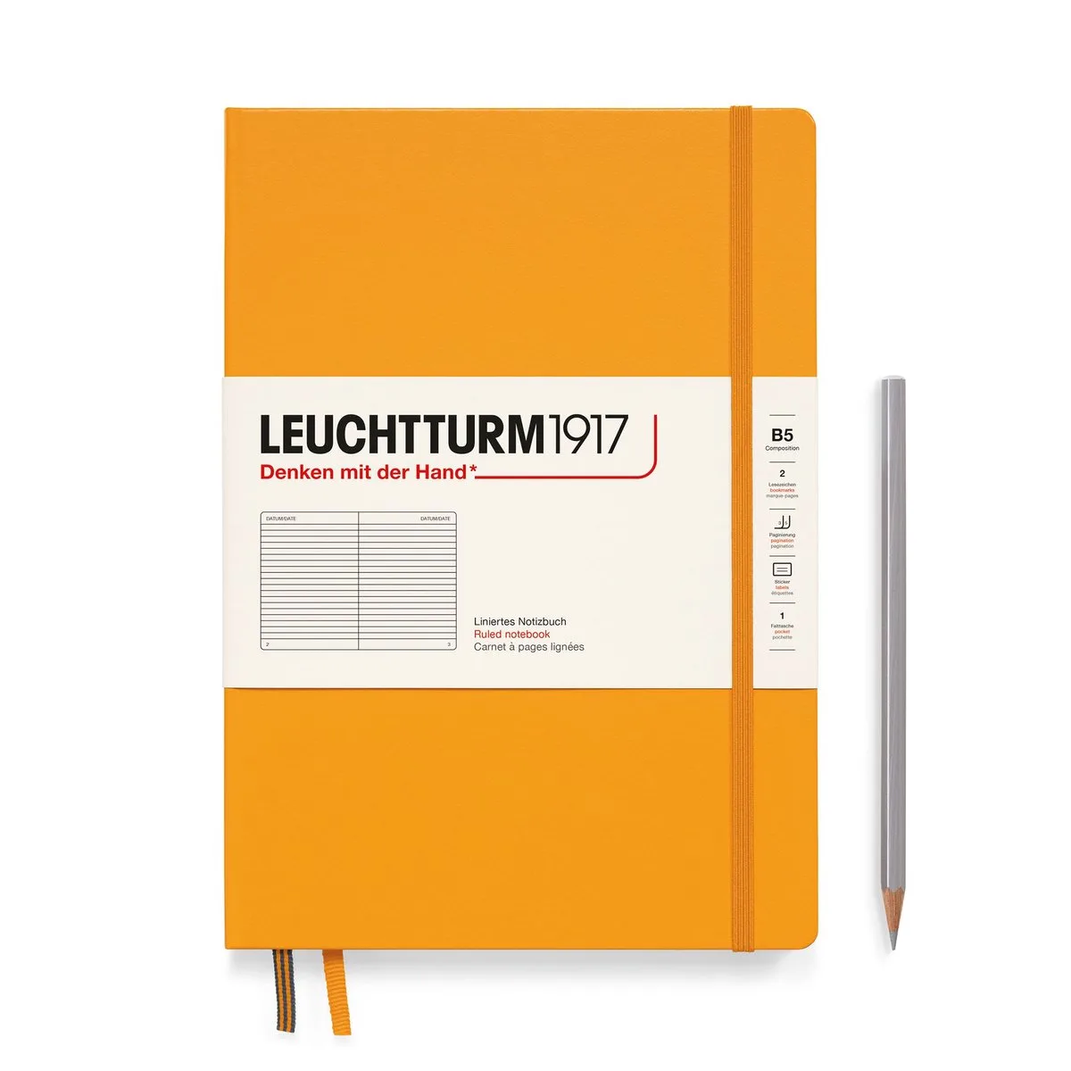 Hardcover- B5- 18 x 25.5 cm- Notitieboek - Lijn de Leuchtturm1917 en Rising Sun – photo produit
