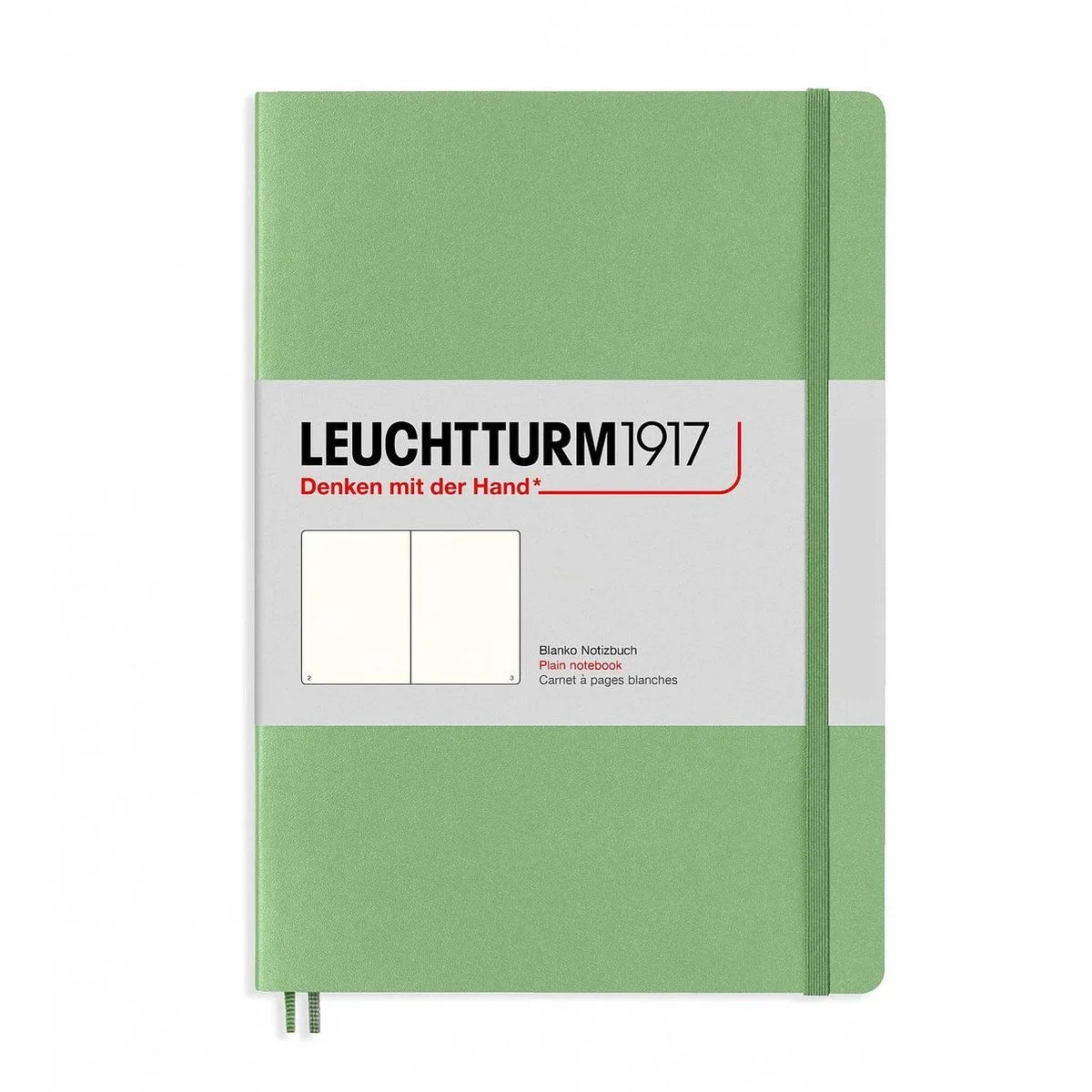 Master Slim A4+ Notitieboek Sage - Ongelinieerd van Leuchtturm1917 in Groen – productfoto