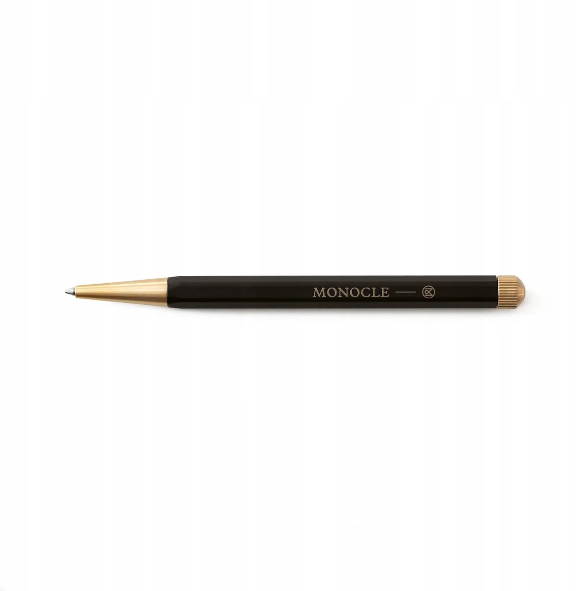 Monocle Drehgriffel Pen - Aluminium/Mess van Leuchtturm1917 in Zwart – productfoto