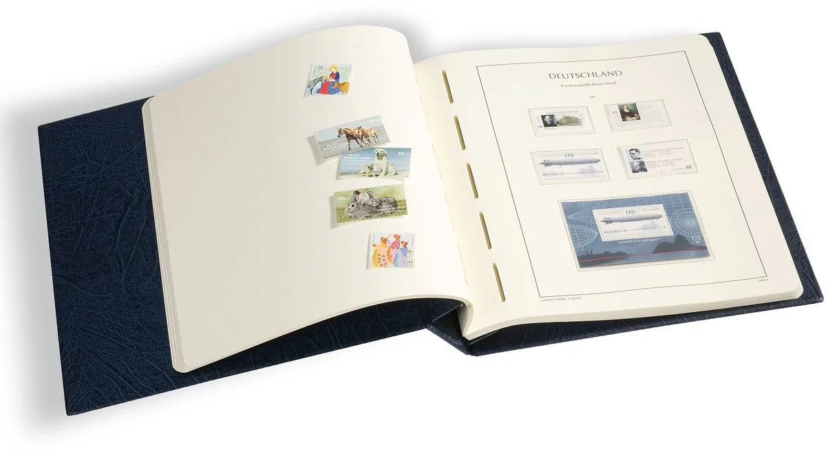 Muntalbum - Bolt-binder, blauw van Leuchtturm1917 – productfoto