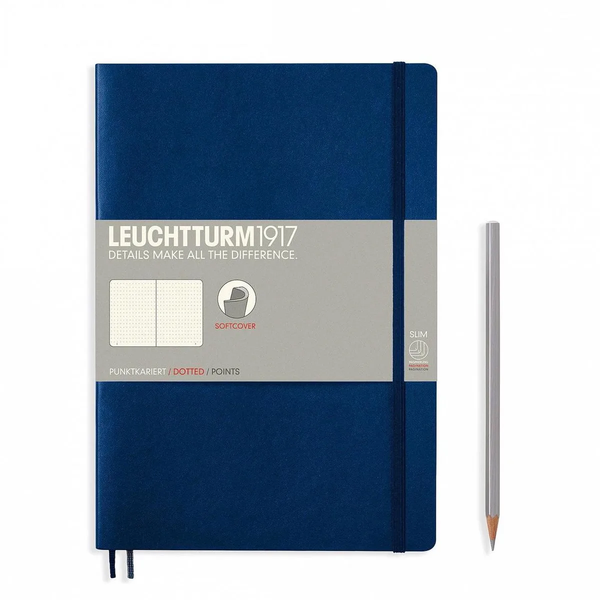 Notitieboek Composition B5 - Softcover - Puntjes de Leuchtturm1917 en Bleu foncé – photo produit
