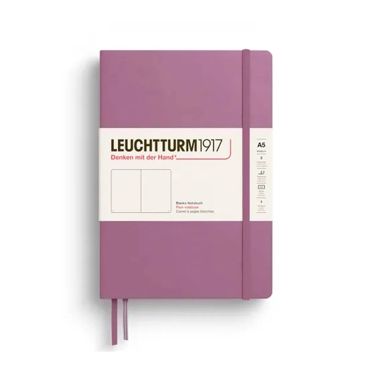 notitieboek dusty rose blanco medium hardcover a5 145x210mm fra Leuchtturm1917 i Lyserød – produktbillede