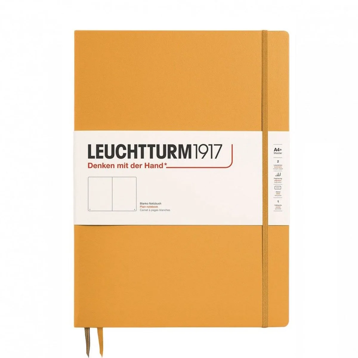 notitieboek masterslim a4+ blanko van Leuchtturm1917 in Rising Sun – productfoto