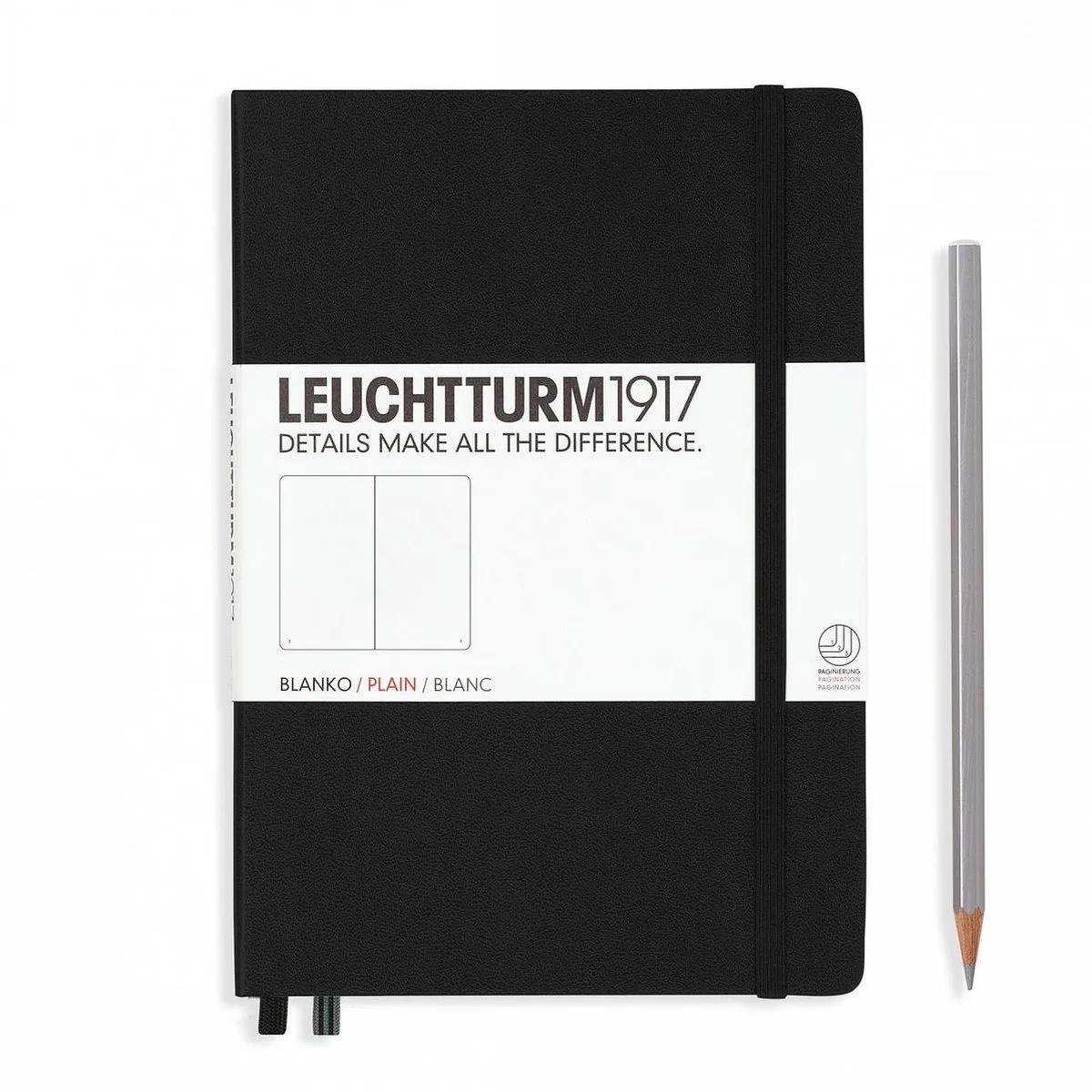 Notitieboek - Medium - Blanco från Leuchtturm1917 i Svart – produktbild