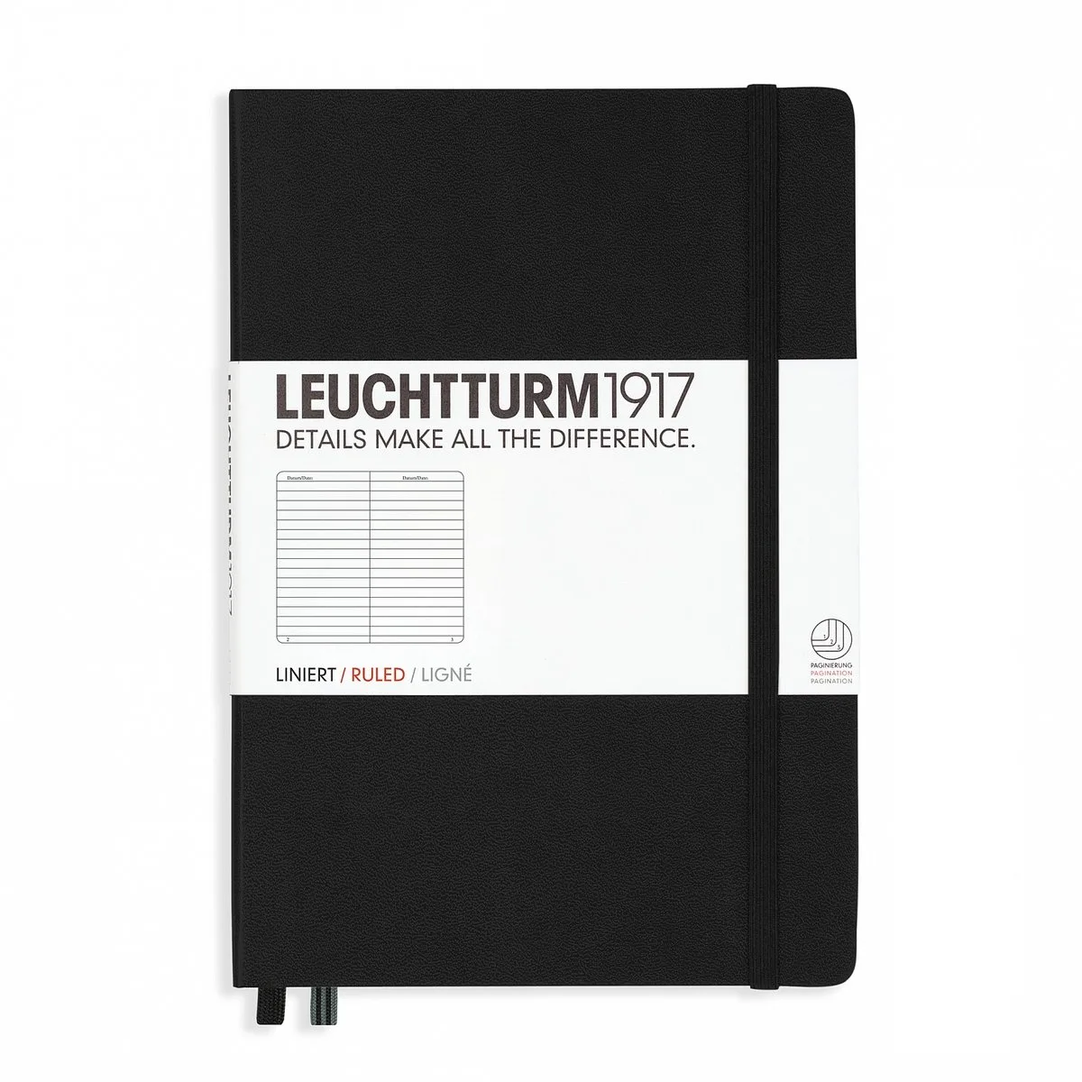 Notitieboek - Medium - Gelinieerd fra Leuchtturm1917 i Sort – produktbillede