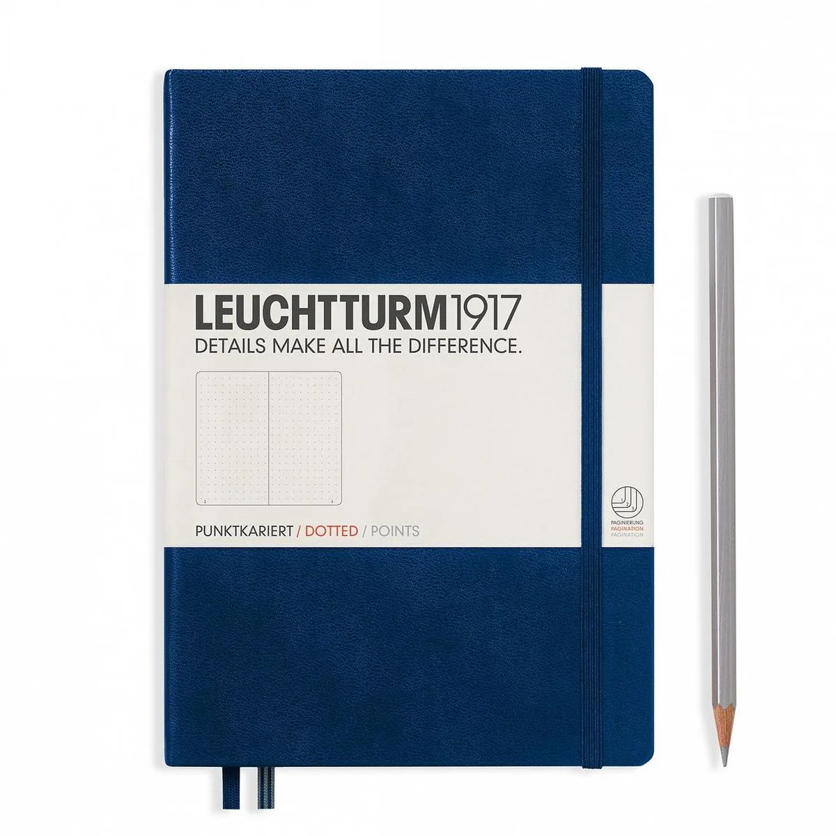 Notitieboek - Medium - Puntjes från Leuchtturm1917 i Mörkblå – produktbild
