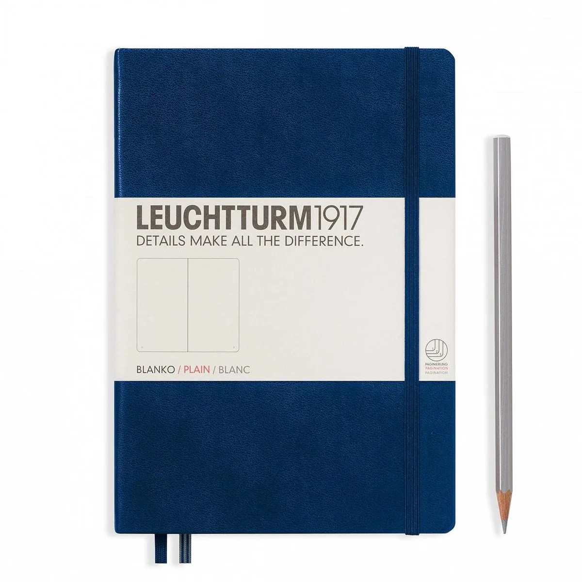 Notitieboek Navy Blue - Medium - Blanco by Leuchtturm1917 in Navy Blauw – product photo