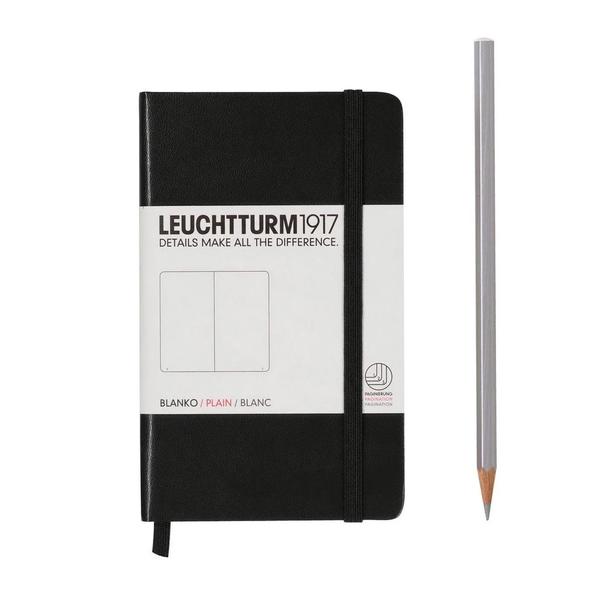 Notitieboek - Pocket - Blanco fra Leuchtturm1917 i Sort – produktbillede
