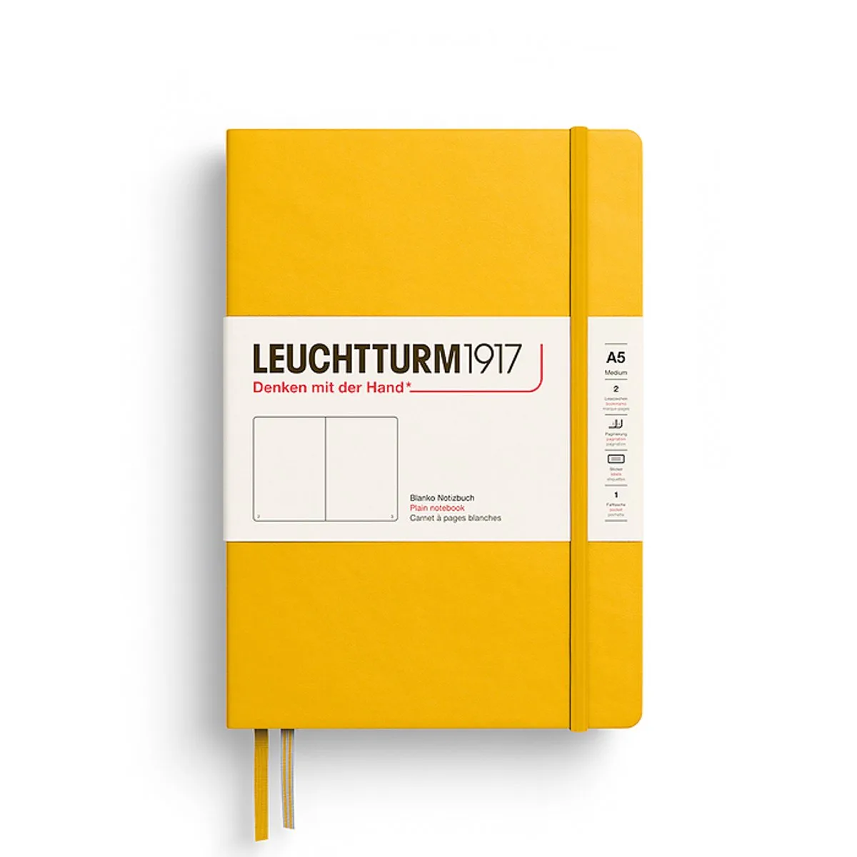 notitieboek sunflower blanco medium hardcover a5 145x210mm van Leuchtturm1917 in Geel – productfoto