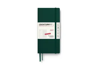 Taschenkalender Wochenkalender 2027 & Notizbuch Wallet B6+ x A6 Forest Green von Leuchtturm1917 in Grün – Produktfoto 1 von 2