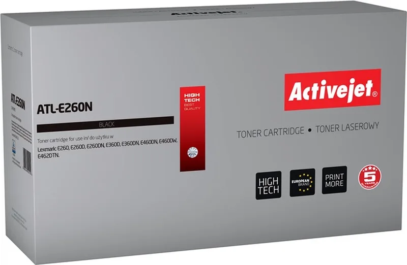 ActiveJet ATL-E460N toner voor Lexmark printer; Lexmark E460X21E vervanging; Opperste; 15000 pagina's; by Lexmark in Black – product photo