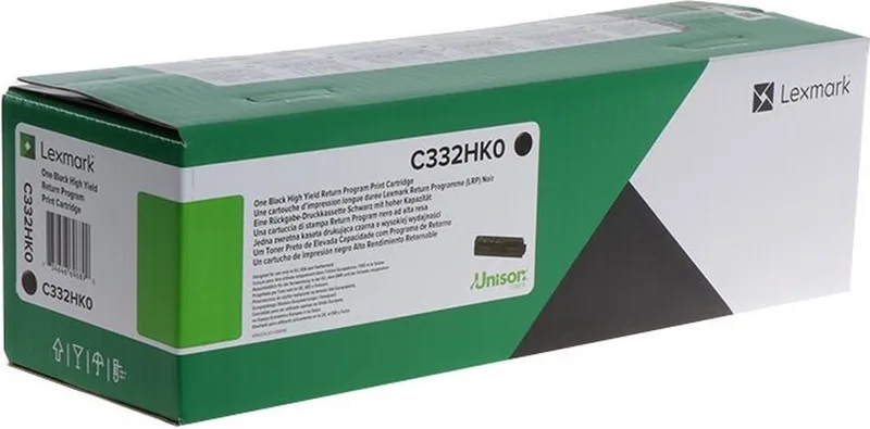 C332HK0 - Toner från Lexmark i Svart – produktbild