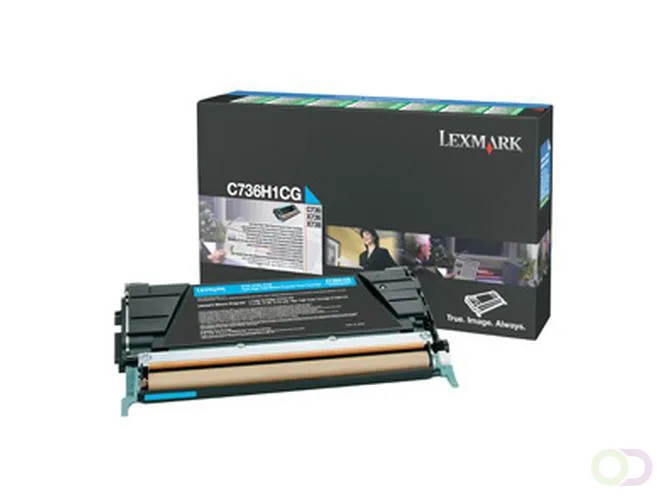 C736H1CG Cartouche 10000pages Cyan cartouche toner et laser von Lexmark – Produktfoto