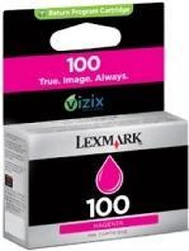 Lexmark 100 Magenta Return Program Ink Cartridge magenta inktcartridge by Lexmark in Magenta – product photo