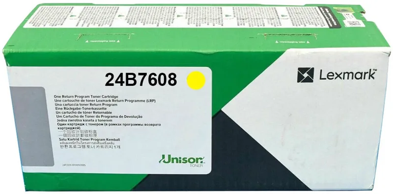 Lexmark 24B7608 tonercartridge 1 stuk(s) Origineel by Lexmark in Yellow – product photo